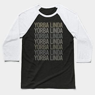 Gray Text Art Yorba Linda Baseball T-Shirt